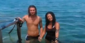 Natasha and Matt enjoy water activities in Cozumel