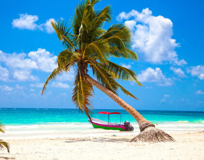 Vacations and tourism concept: Caribbean Paradise.