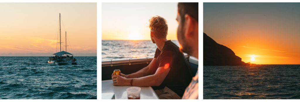 Enjoy a romantic sunset on the Pacific Ocean