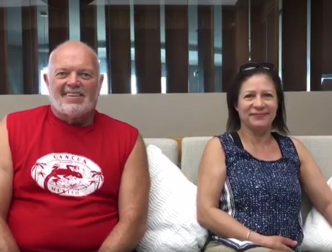 Friends that met at El Cid-Marty Sherin & Donna Brandt Vanblarcom