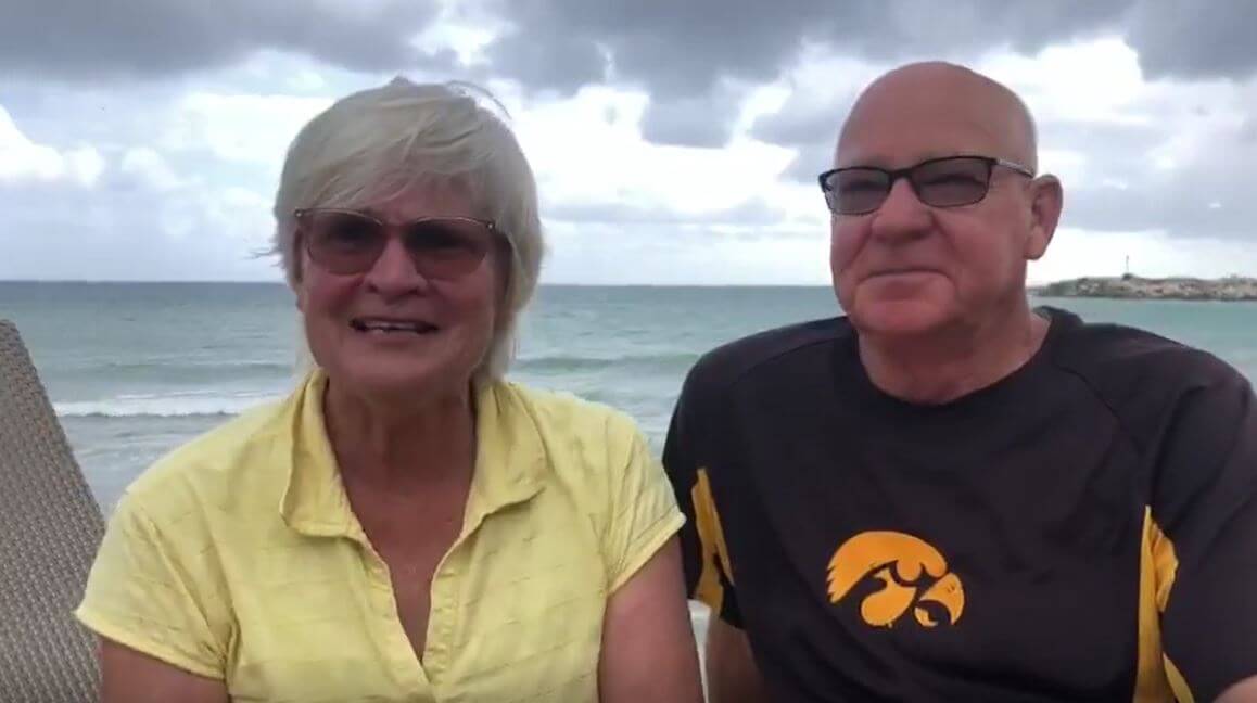 Mary & Terry Starry escape the cold and snow from Iowa & enjoy every second!