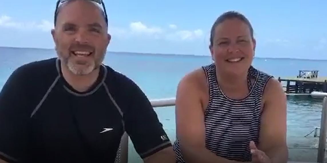 Matt & Jenny Casttle enjoying the island of Cozumel and all El Cid La Ceiba offers!