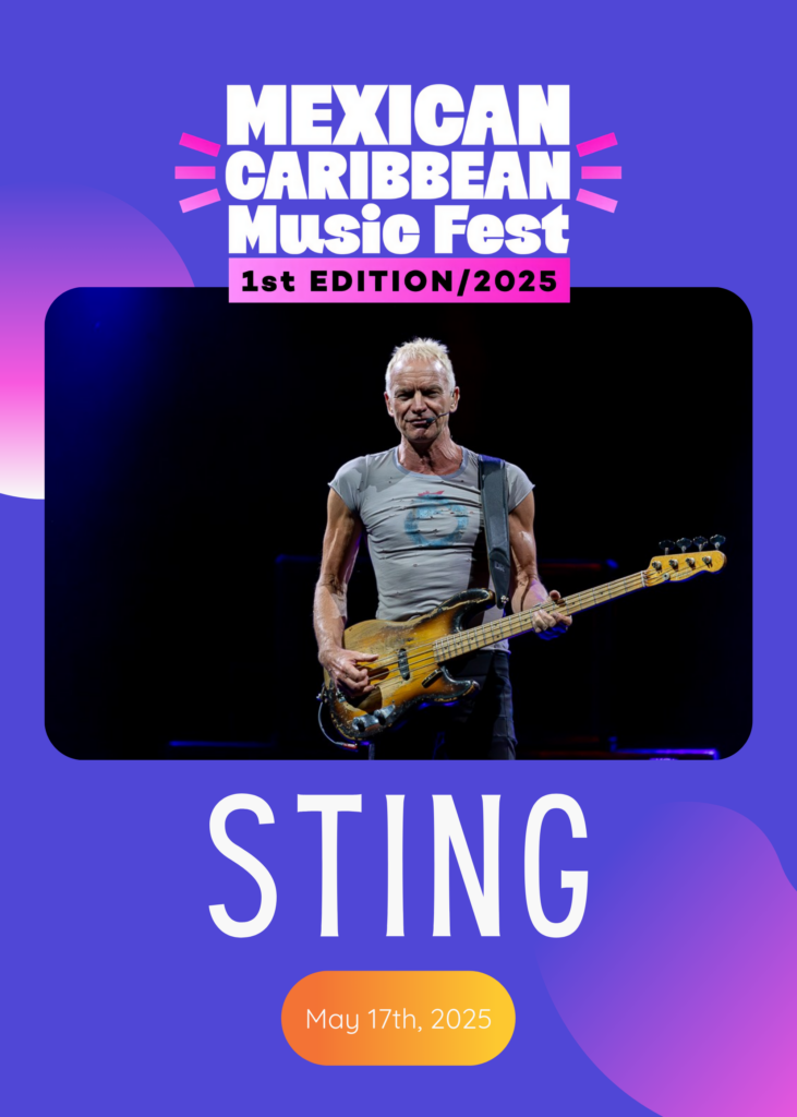 Sting at the Mexican caribbean music fest